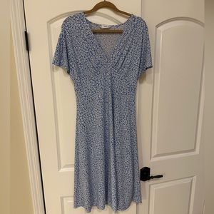 Blue & White Floral Dress
